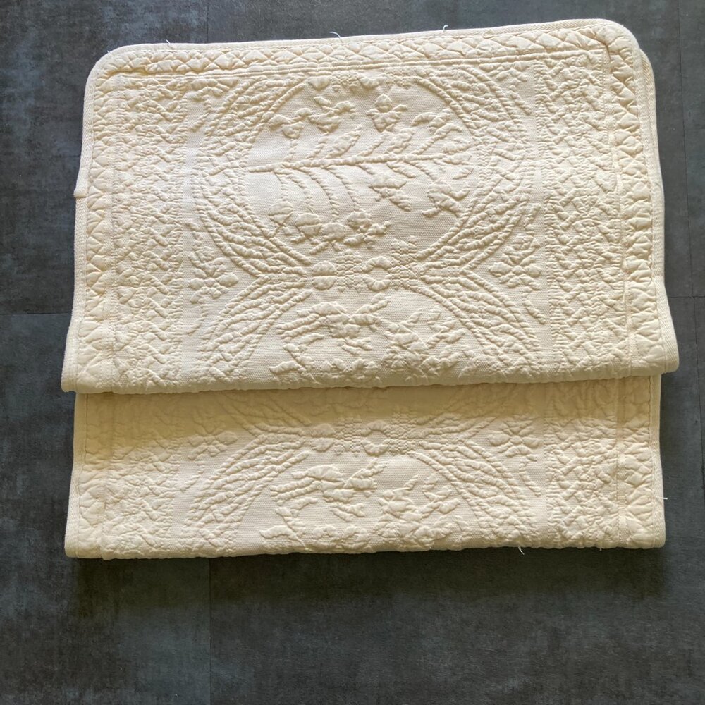 PAIR OF FULL SIZE PILLOW SHAMS FROM CROWN CRAFTS-- WILLIAMSBURG